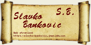 Slavko Banković vizit kartica